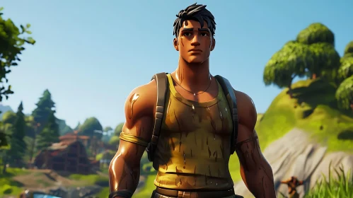 Man in Tank Top Outdoors