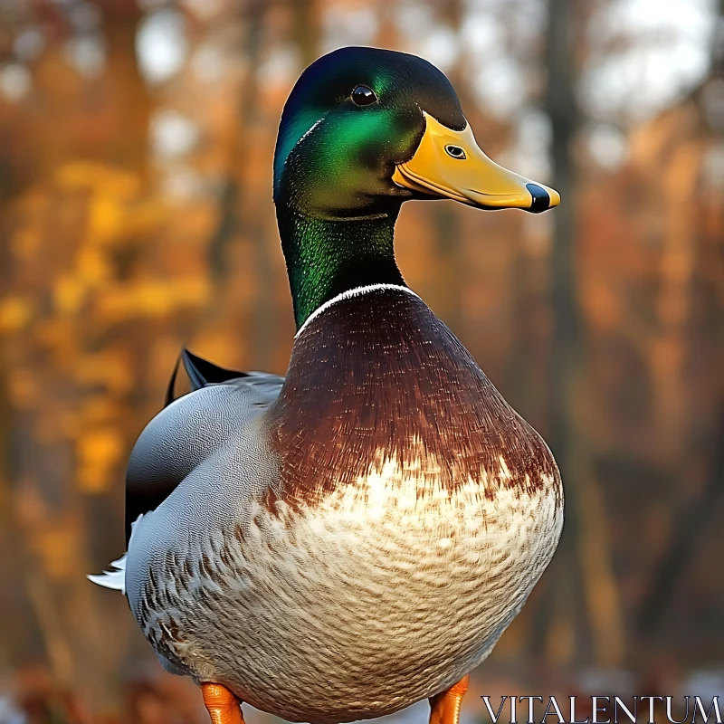 Mallard Duck Close-Up AI Image