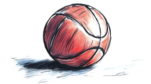Red Basketball Still Life