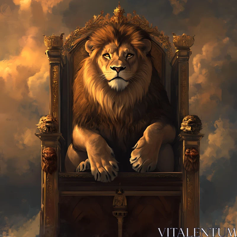 AI ART Regal Lion Artwork