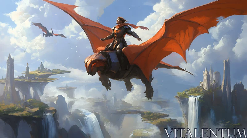 AI ART Fantasy Dragon Rider Adventure