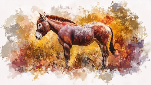 Vibrant Donkey Painting