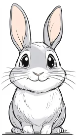 Charming Cartoon Bunny Art