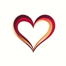 Abstract Heart Design with Warm Colors