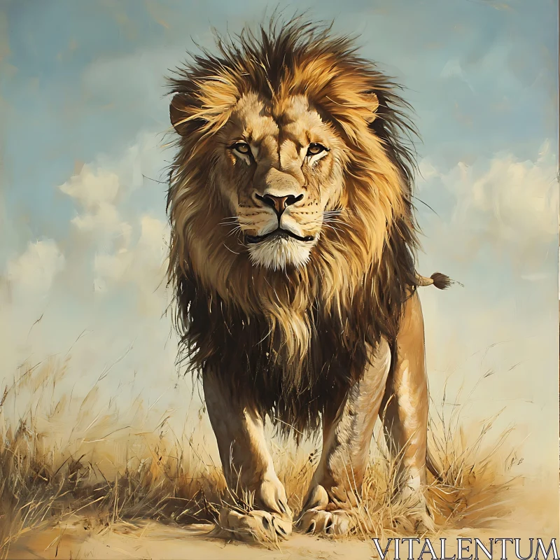 AI ART Lion in the Wild