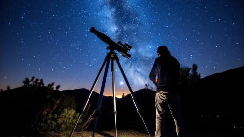 Starry Sky Telescope Artwork: Precisionism and Romanticized Views