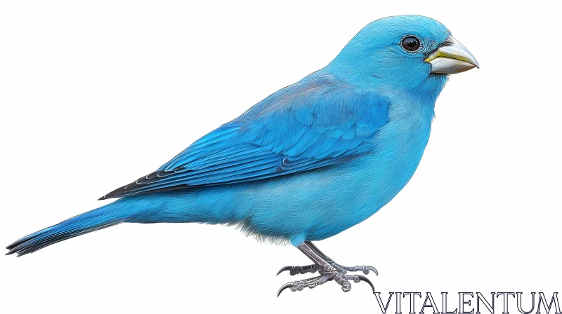 Detailed Bluebird Illustration AI Image