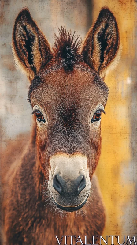 Detailed Donkey Close-Up AI Image