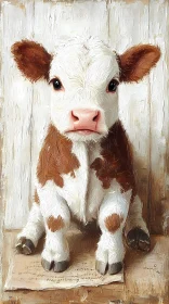 Endearing Baby Cow Artwork