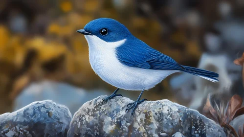 Elegant Blue Bird in Natural Setting