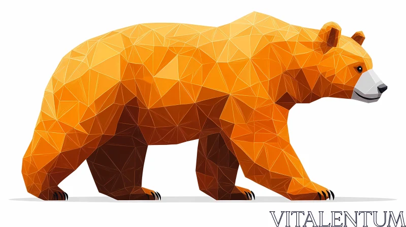 AI ART Geometric Bear Illustration