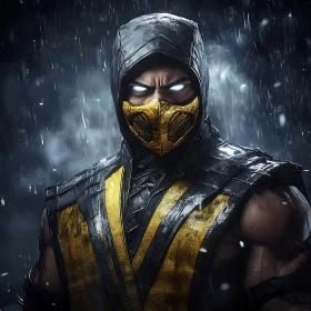 Masked Warrior Portrait