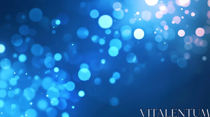 AI ART Abstract Blue Bokeh Dreamscape