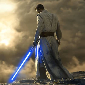 Lightsaber Warrior on a Hill