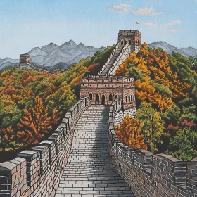 Autumnal Great Wall Landscape