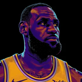 LeBron James Basketball Art