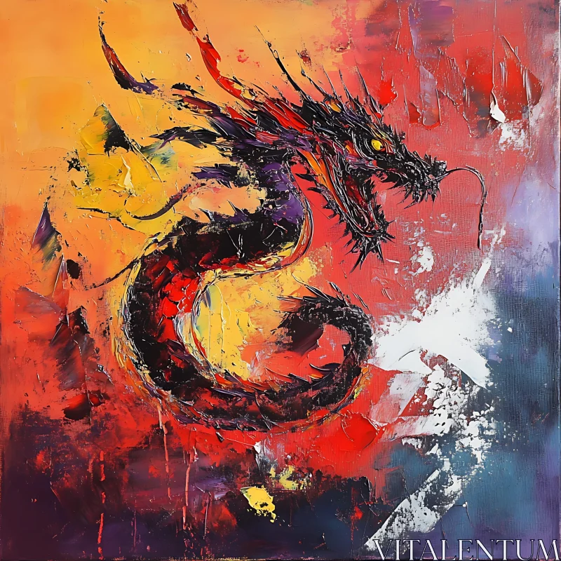 AI ART Dragon Artwork with Bold Strokes