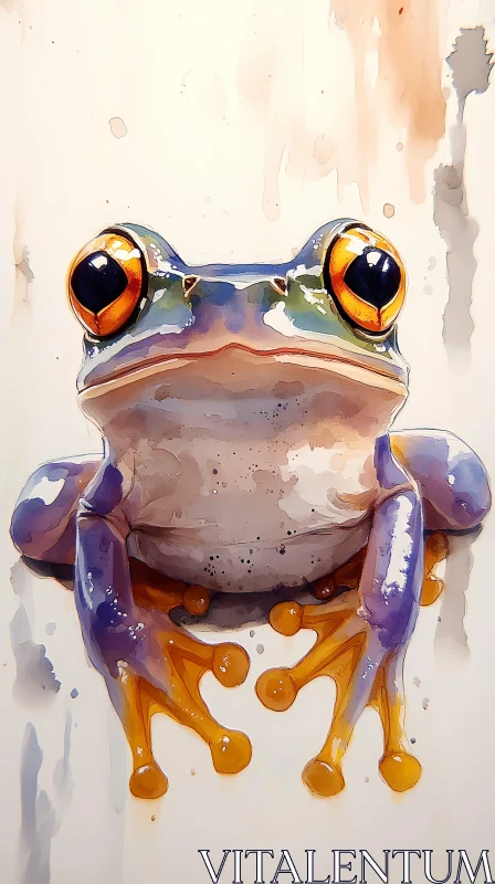 AI ART Colorful Amphibian Art