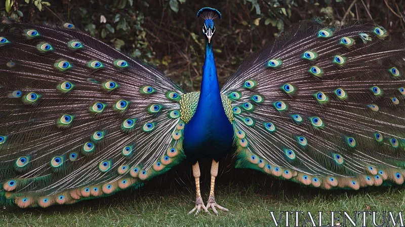 Peacock's Regal Display of Plumage Artistry AI Image