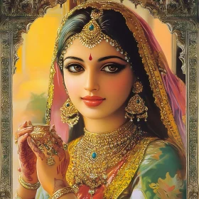 Golden Beauty: A Woman's Portrait