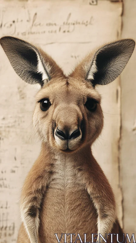 Close-up Kangaroo Wildlife Portrait AI Image