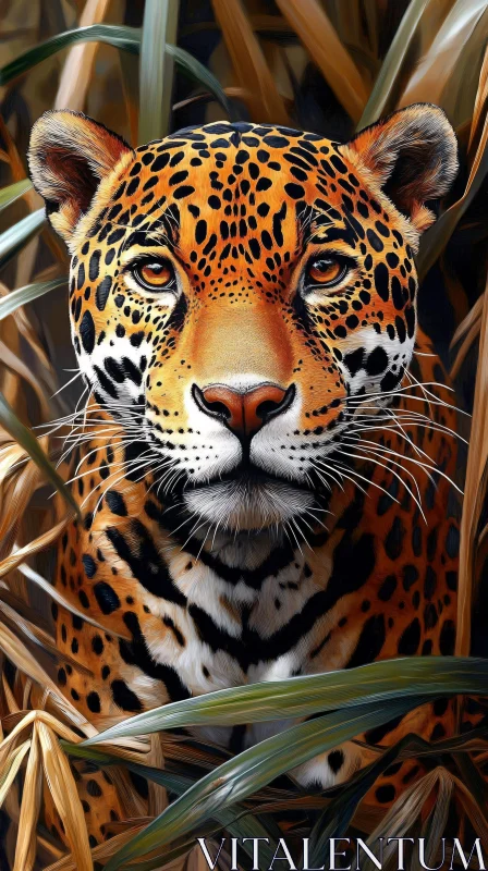 Leopard in Wild Habitat AI Image