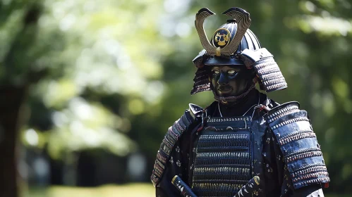 Ancient Samurai Warrior Portrait