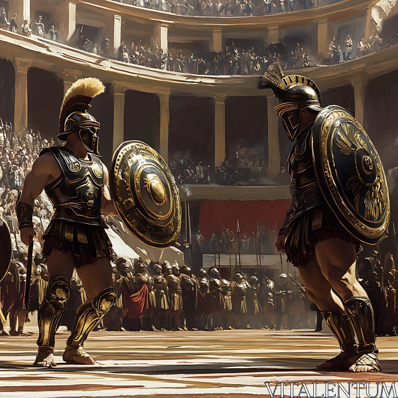 AI ART Epic Gladiator Battle in the Roman Colosseum