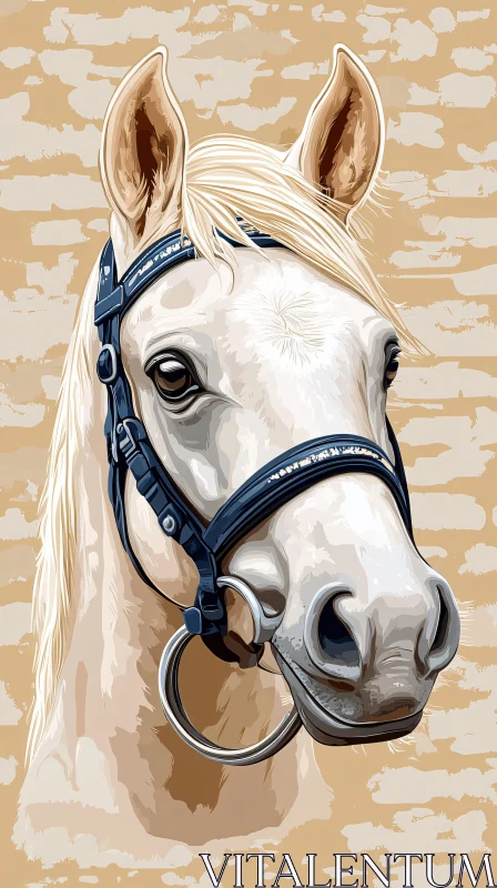 AI ART Refined Equine Illustration