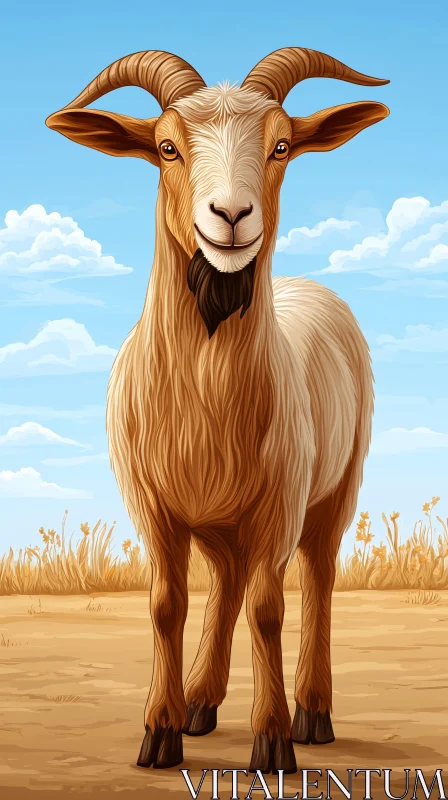 AI ART Graceful Goat Portrait