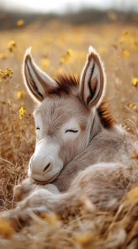 Serenity of a Sleeping Donkey