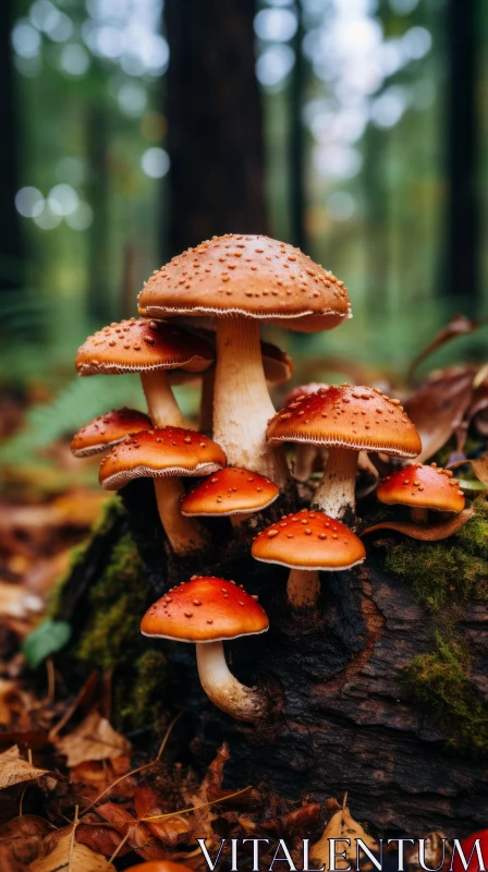 Enchanting Forest Mushrooms - The Charm of the Cranberrycore Aesthetic AI Image