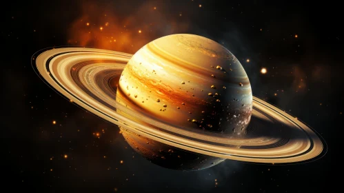 Extraterrestrial Beauty: Saturn in Shades of Bronze and Amber