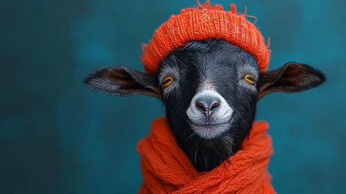 Fashionable Goat Portrait