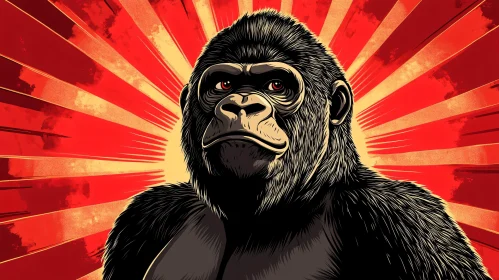 Powerful Gorilla Art