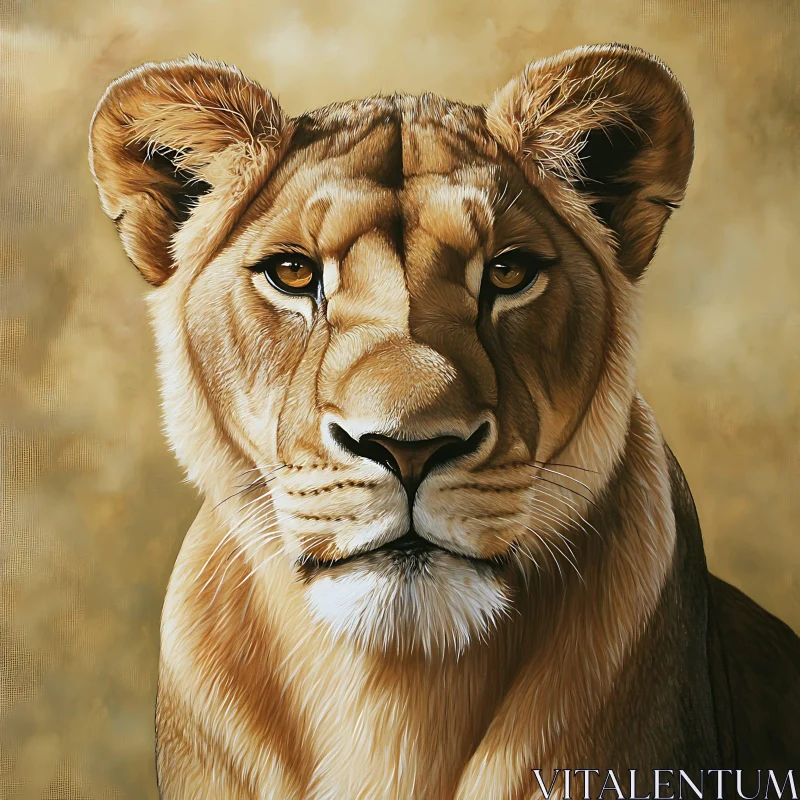 AI ART Regal Lioness