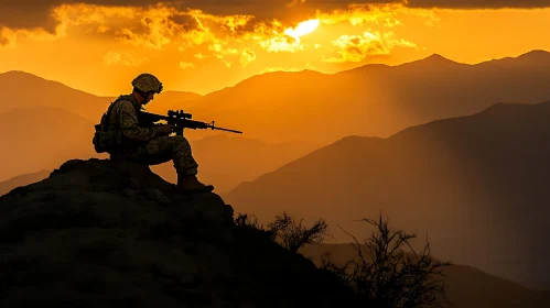 Golden Hour Mountain Warrior
