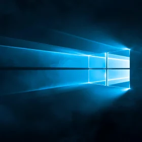Futuristic Blue Windows Logo