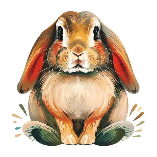 Adorable Rabbit Art for T-Shirt POD Design