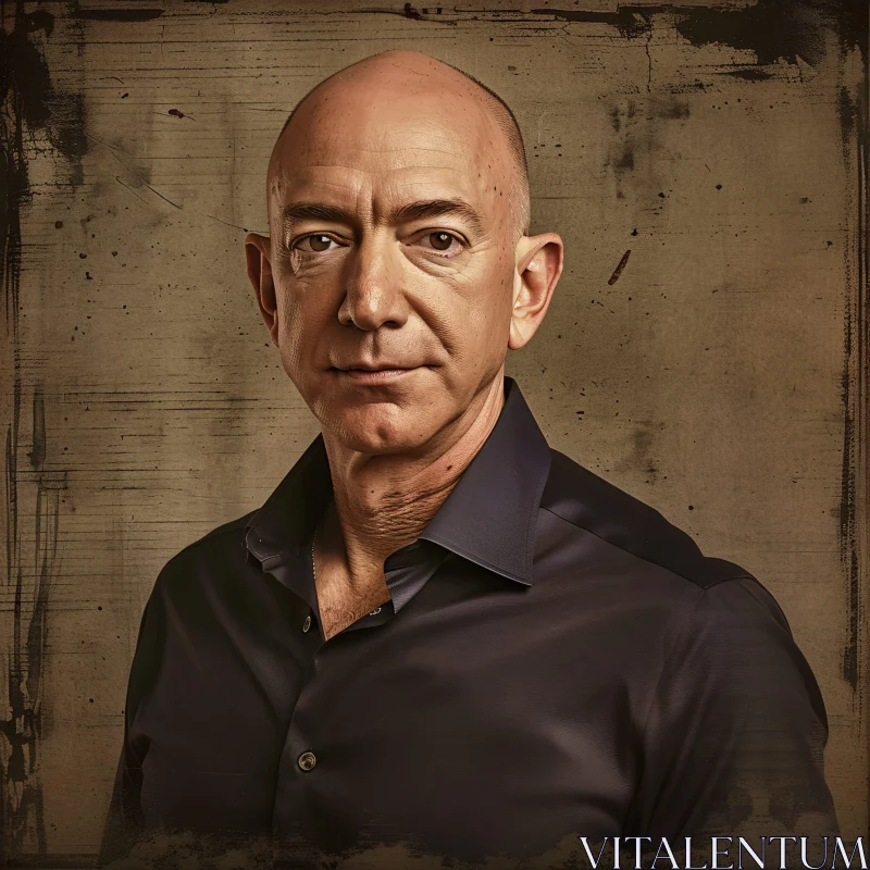 Portrait of Jeff Bezos in Professional Attire AI Image