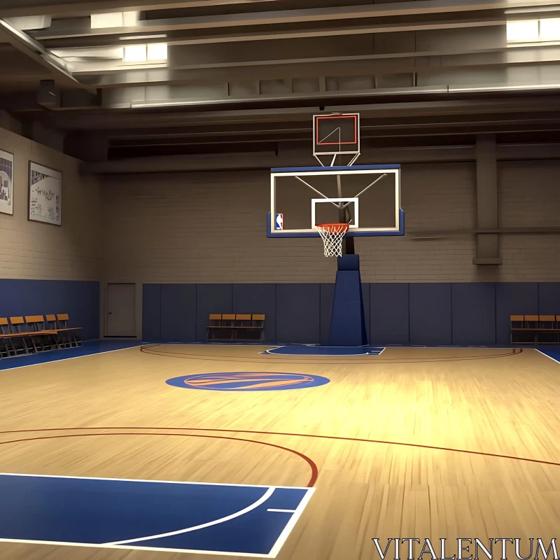 AI ART Empty Basketball Arena