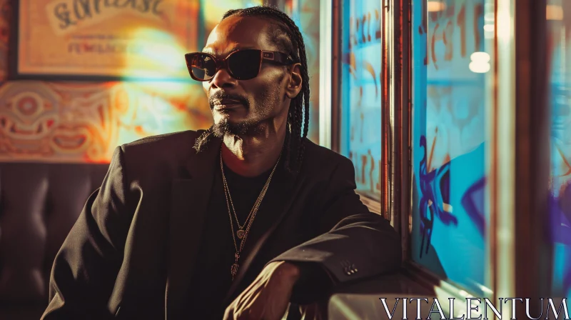 AI ART Snoop Dogg Cool Vibes in Urban Graffiti Scene