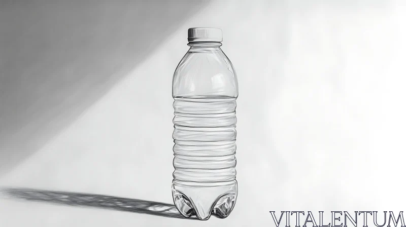 AI ART Monochrome Bottle Composition