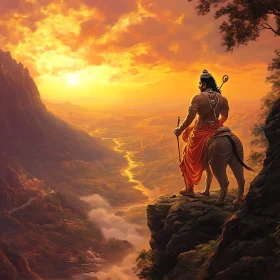 Sunset view from the mountain