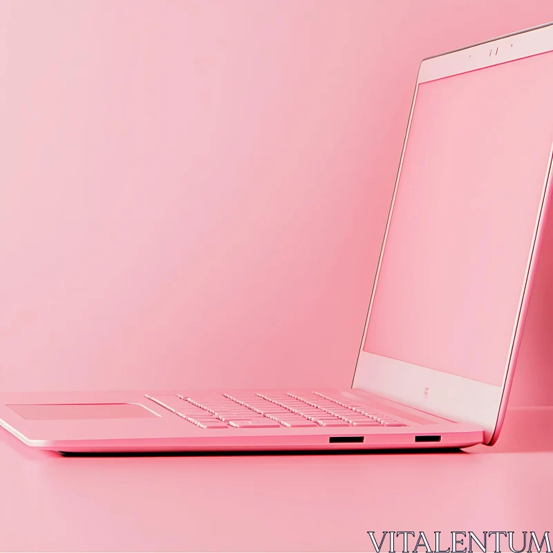 Modern Pink Laptop Design AI Image