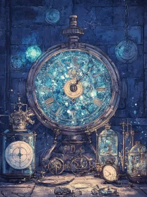 Intricate Steampunk Clockwork Scene