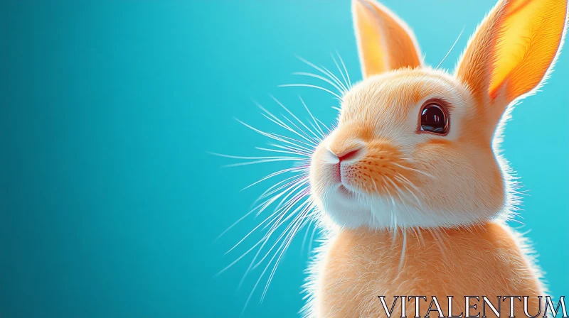 AI ART Charming Fluffy Rabbit in Focus