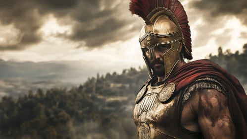 Spartan Warrior in Ancient Times