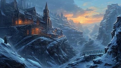 Breathtaking Fantasy Mountain Landscape Painting