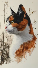 Artistic Calico Cat